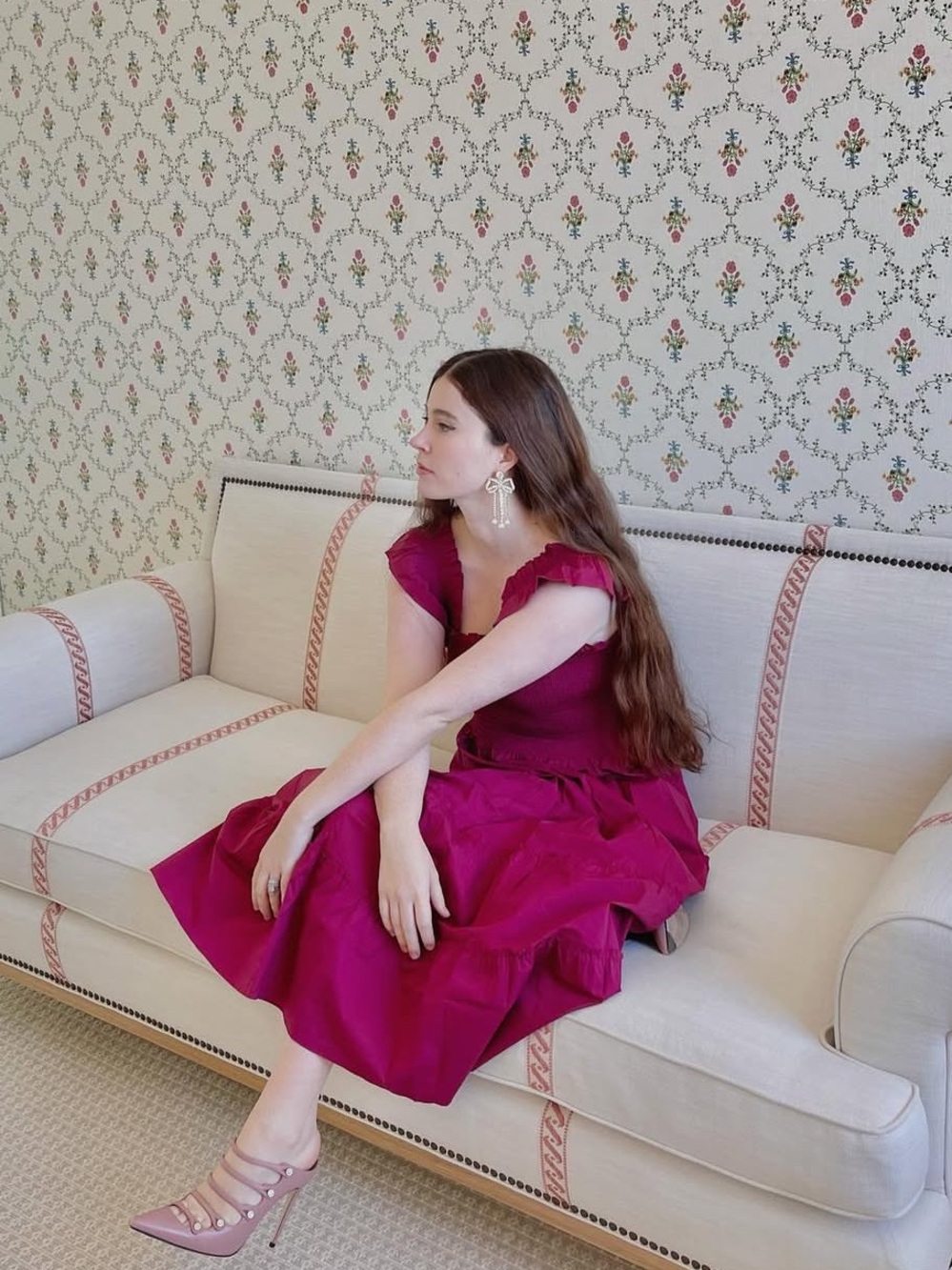 Hill House | Dress | The Ellie Nap Dress in Burgundy Poplin - Picture 2 of 13